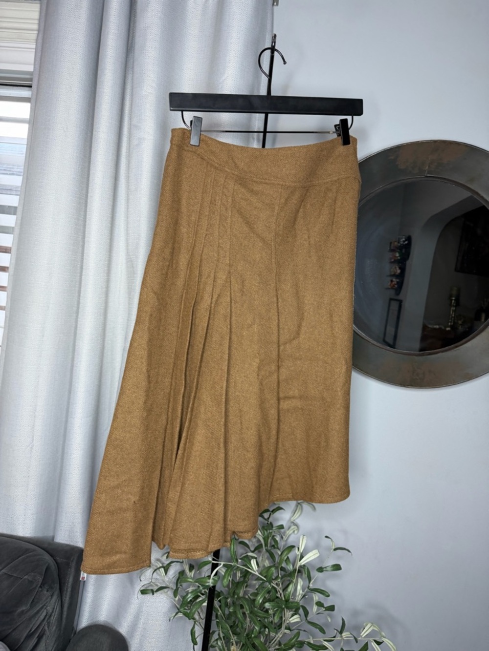 NWT Zara Woman SRPLS Asymmetric Pleated Wool Blend Skirt Size M Medium - Picture 4 of 5